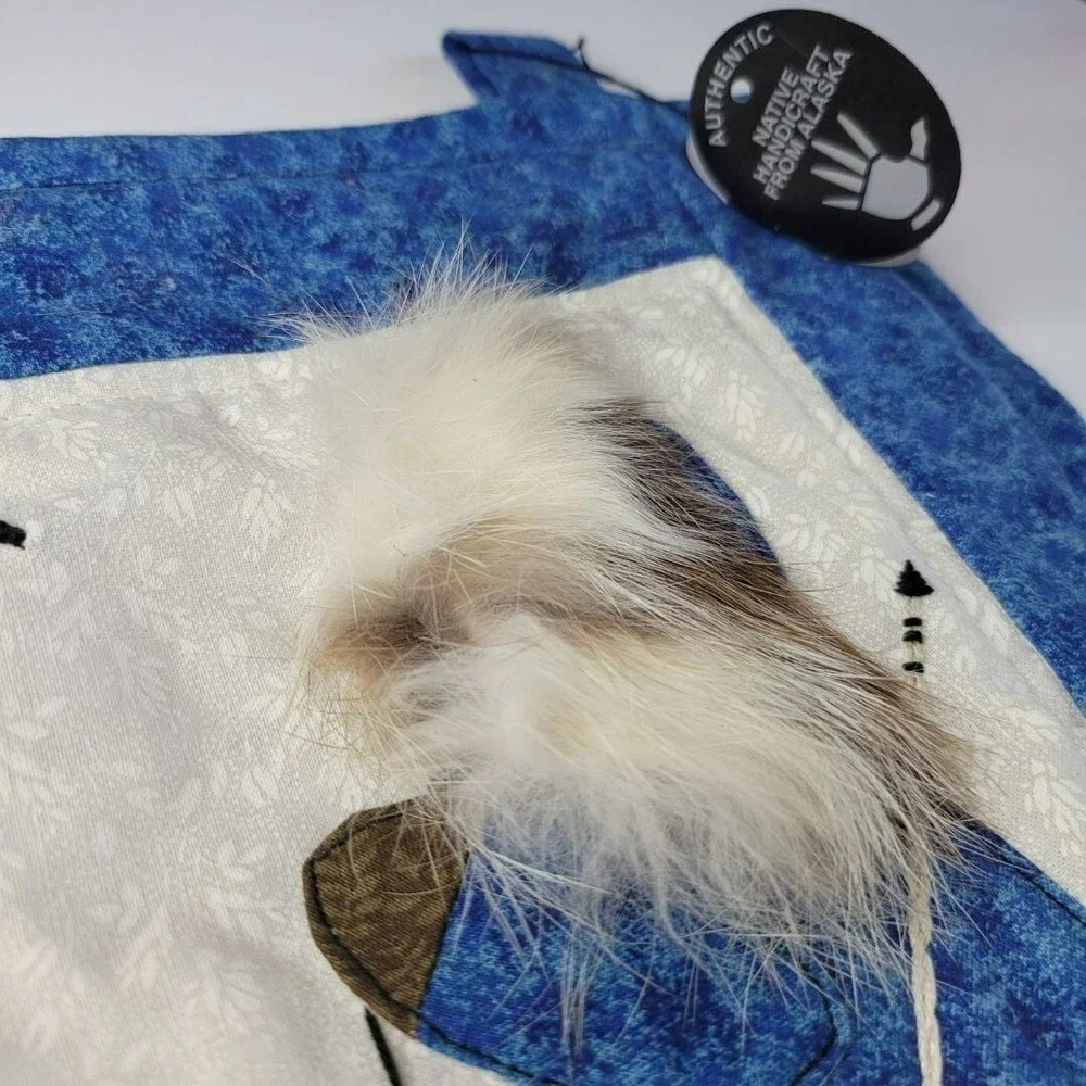Alaska Native Handmade Fur Weave Quilted‎ Wall Art Hanging Theresa Mike USA Made